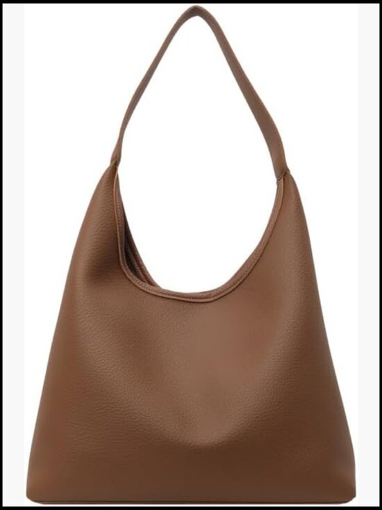 Handbags - Faux Suede Hobo Bag Slouchy Shoulder Tote Large Capacity Office Daily